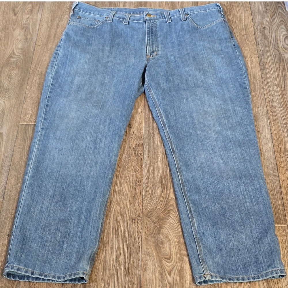Carhartt Jeans Men 44x32 Relaxed Fit Holter Straight Leg Blue Denim Work 101483